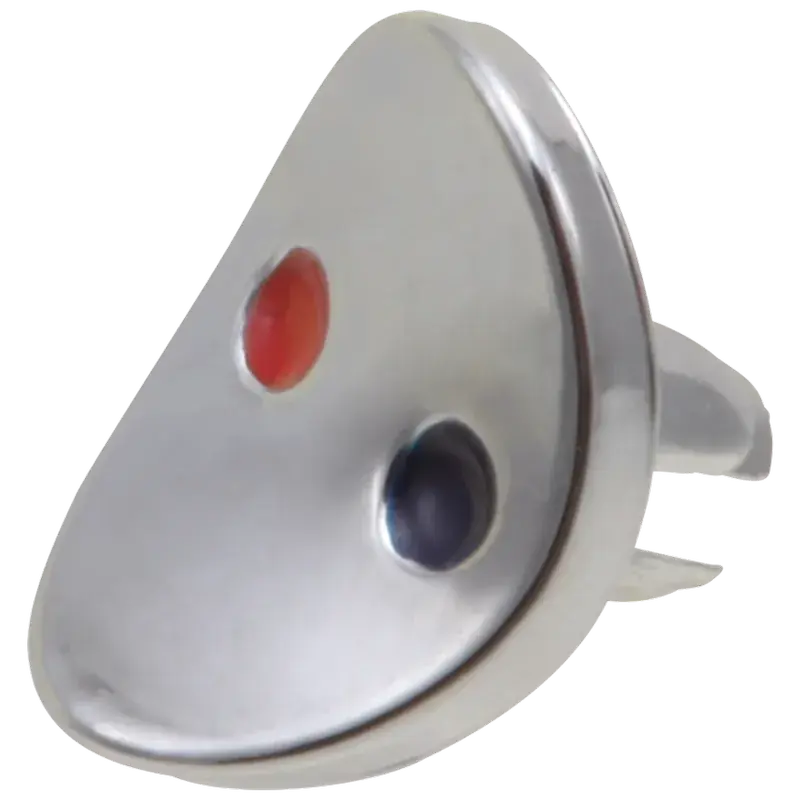Money Back Guarantee Hot / Cold Indicator - Finished in Chrome