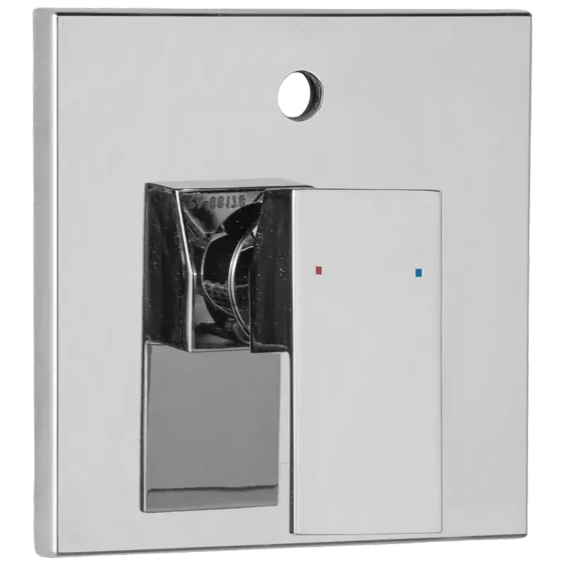 Crafted In wall Tub and Shower Trim with Push Button Diverter in Chrome