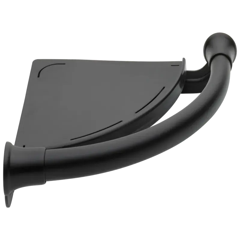 Décor Assist Transitional Corner Shelf w/ Assist Bar in Matte Black Bargain