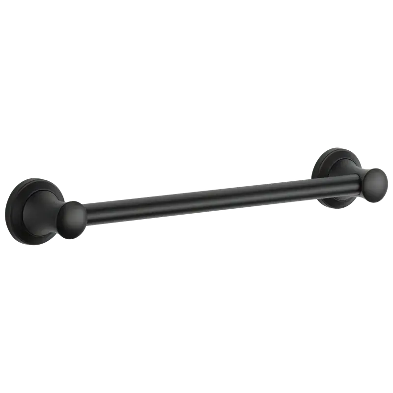 18" Transitional Decorative Grab Bar in Matte Black Grab Now