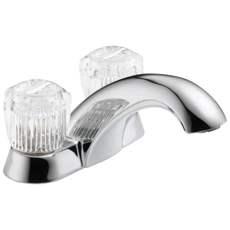 Two Handle Tract-Pack Centerset Bathroom Faucet in Chrome Last Chance