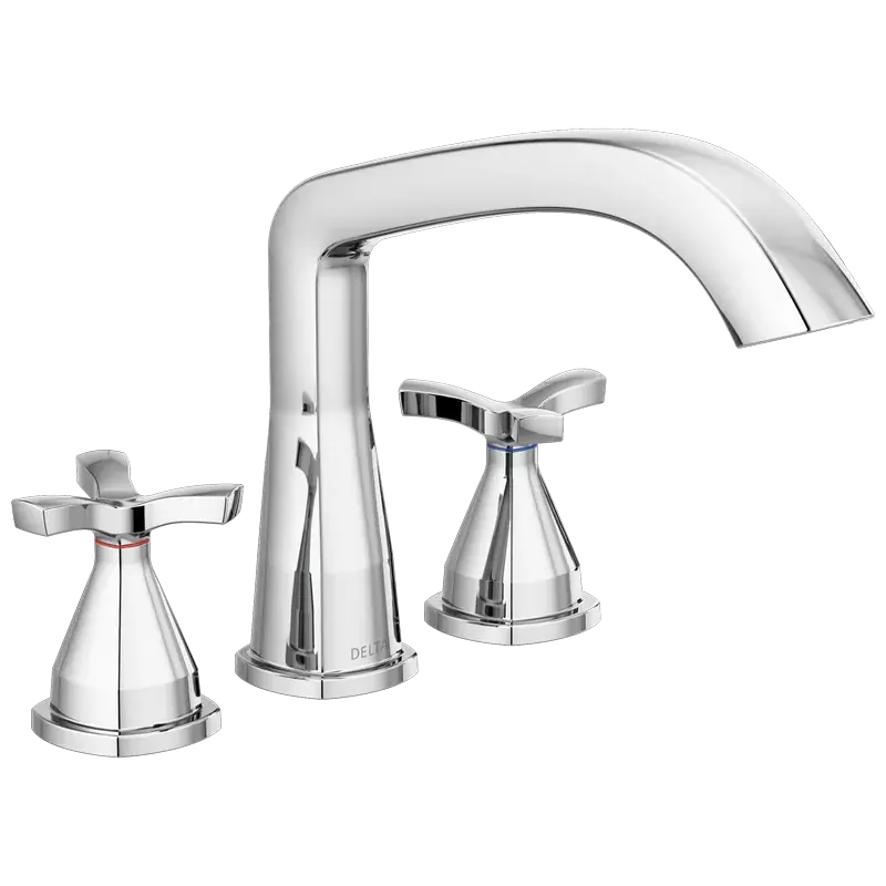 Trusted Brand Three Hole Roman Tub Trim in Lumicoat® Chrome
