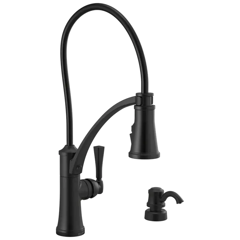 Next Day Delivery Pull-Down Kitchen 1L w/Soap Disp (Recertified) in Matte Black