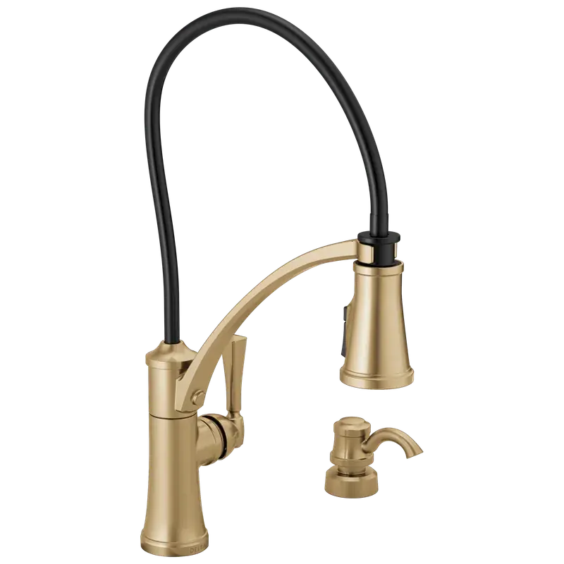 Luxury Pull-Down Kitchen 1L w/Soap Disp (Recertified) in Champagne Bronze