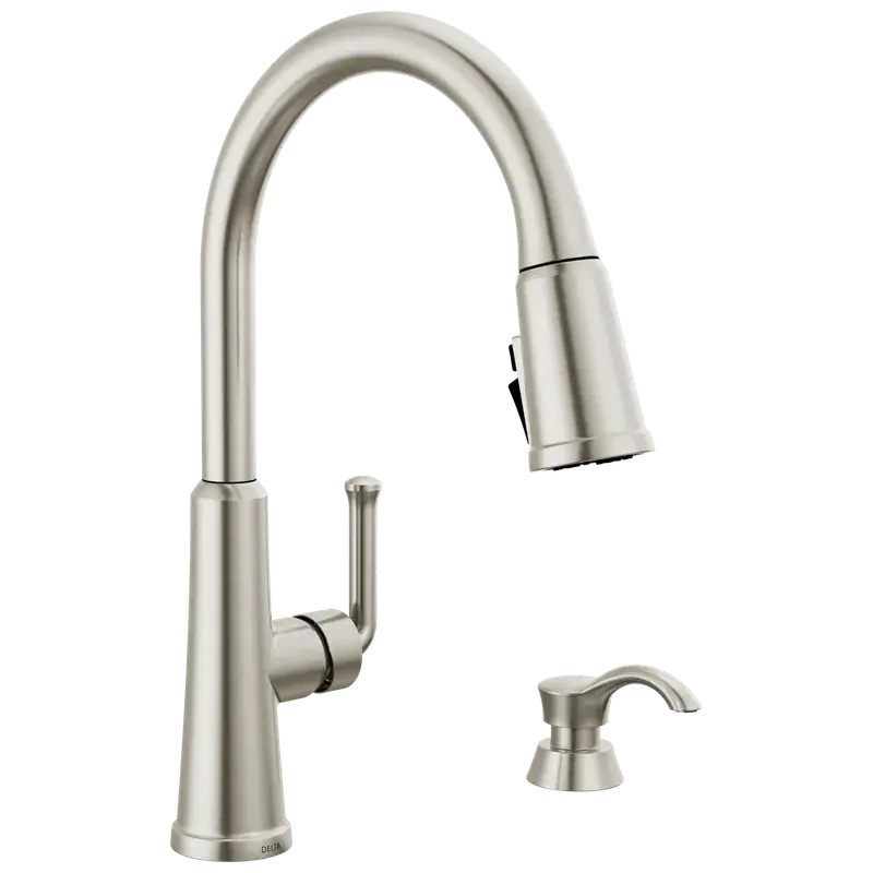 Single Handle Pull-Down Kitchen Faucet with Soap Dispenser and ShieldSpray® Technology (Recertified) in Spotshield Stainless Exclusive Offer