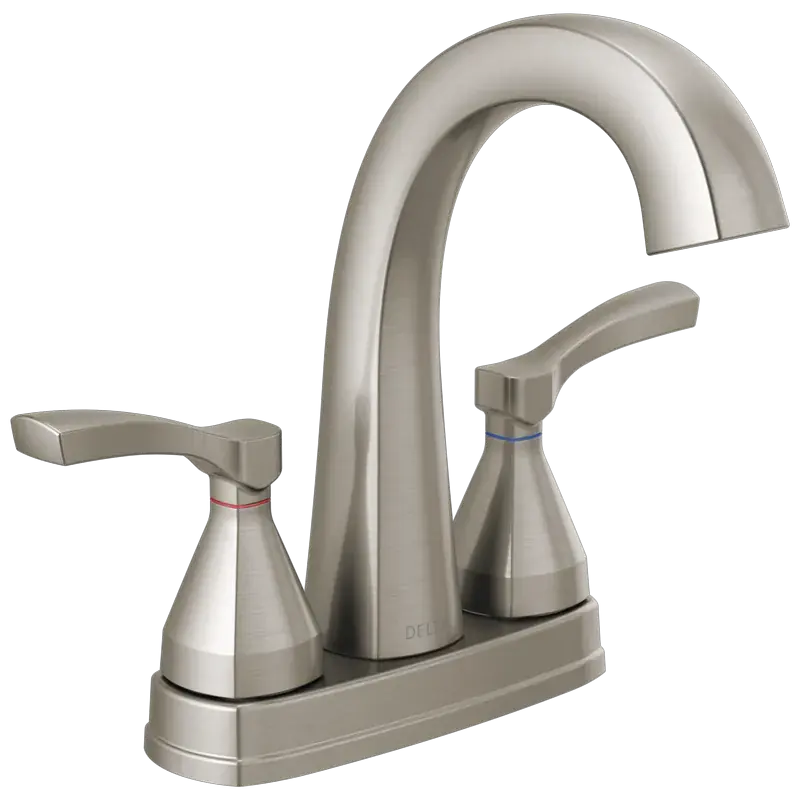 Certified Two Handle Centerset Bathroom Faucet (Recertified) in Stainless