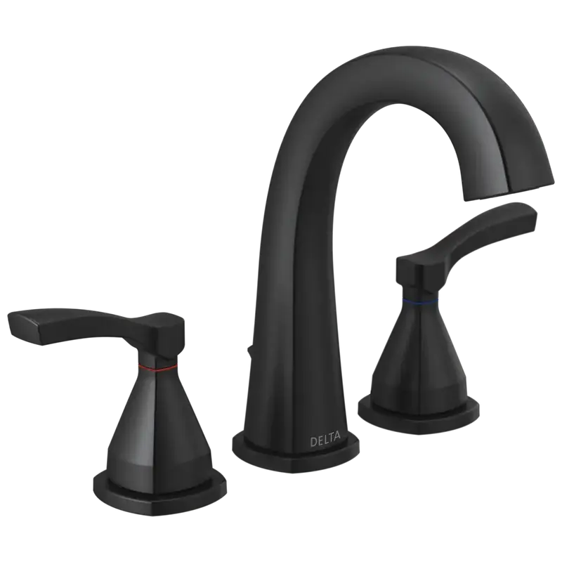 Editor’s Pick Two Handle Widespread Bathroom Faucet (Recertified) in Matte Black