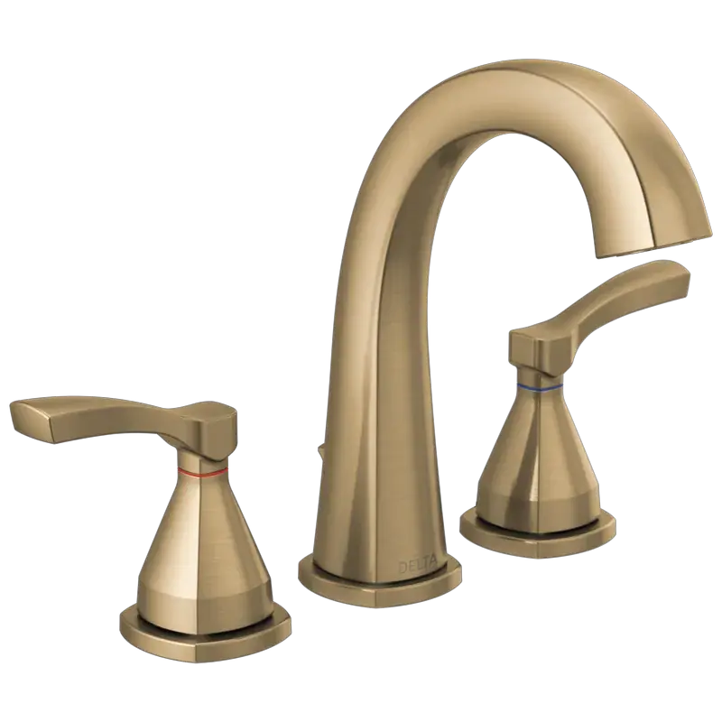 Bargain Two Handle Widespread Bathroom Faucet (Recertified) in Champagne Bronze