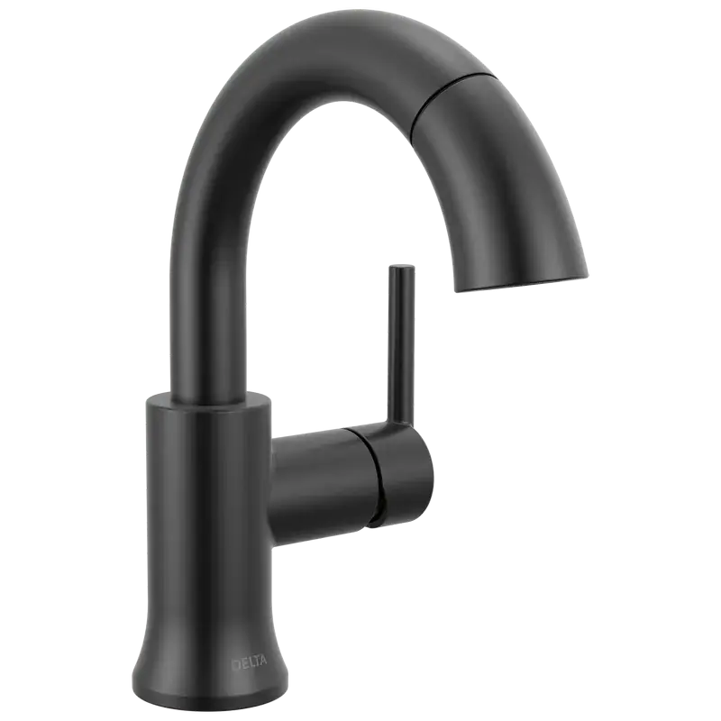 Premium Single Handle Pull Down Bathroom Faucet (Recertified) in Matte Black