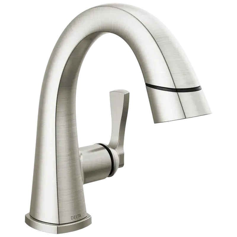 Single Handle Pull Down Bathroom Faucet (Recertified) in Lumicoat® Stainless Shop Now