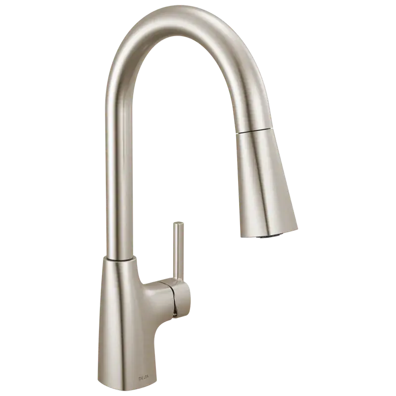 Single Handle Pull-Down Kitchen Faucet in Stainless Affordable
