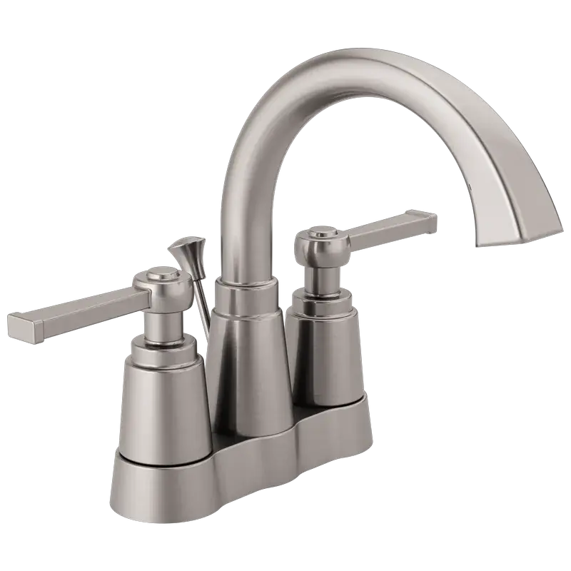 Two Handle Centerset Bathroom Faucet in Spotshield Brushed Nickel Authentic