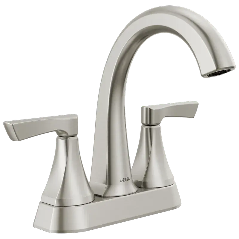 New Arrival Two Handle Centerset Bathroom Faucet in Spotshield Brushed Nickel