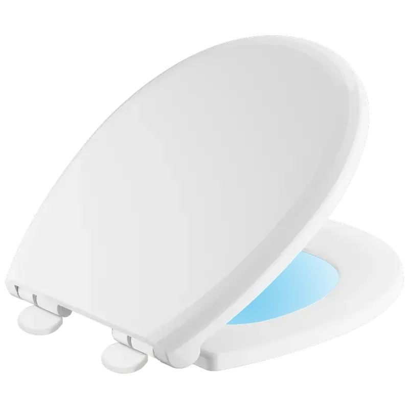 Best Price Round Front Slow-Close / Quick-Release Nightlight Seat in White
