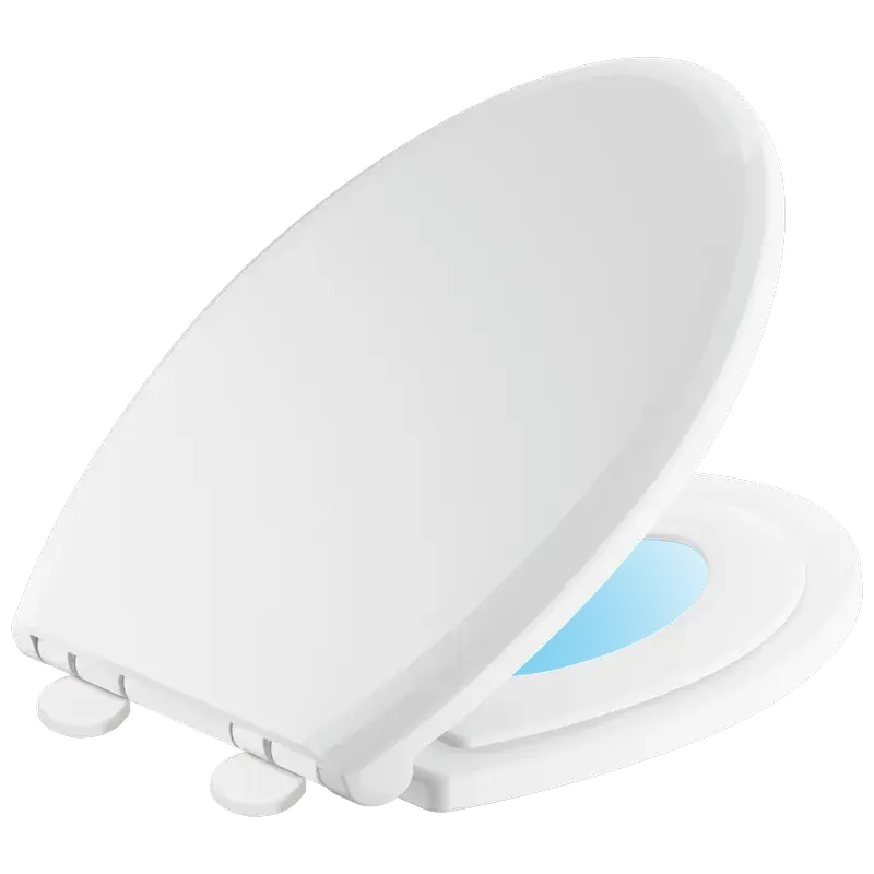 Must Have Elongated Slow-Close / Quick-Release Nightlight Family Seat in White
