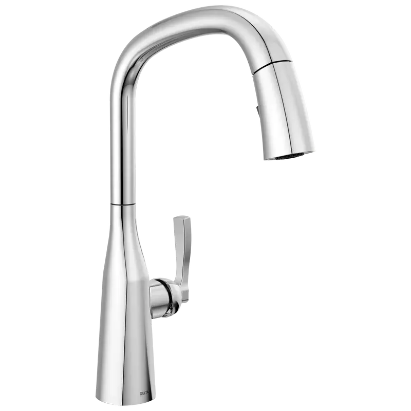 Single Handle Pull-Down Kitchen Faucet in Lumicoat® Chrome Handmade