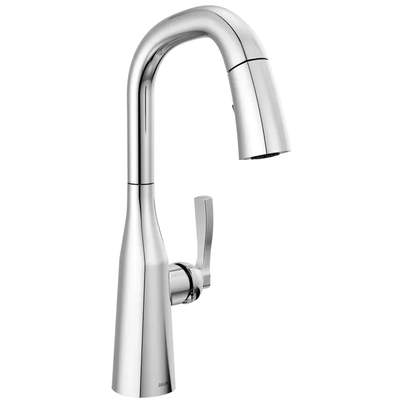 Deal Single Handle Pull-Down Bar/Prep Faucet in Lumicoat® Chrome
